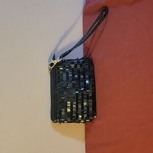 Charming Charlie Black Zippered Coin Purse